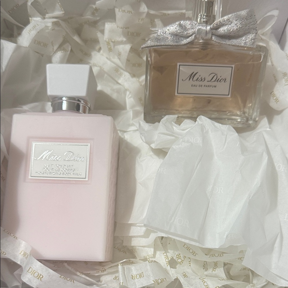 Dior Pink Lotion and Perfume Duo. Perfume is 3.4 oz & lotion is 6.8 oz.